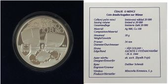 Словакия 10 Евро 2024 Словацкое Народное восстание Пруф