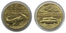 Словакия 5 Евро 2025 Дунайский лосось