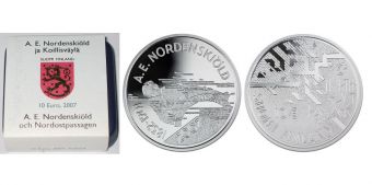 10 Евро Финляндия 2007 Северный морской путь, PROOF
