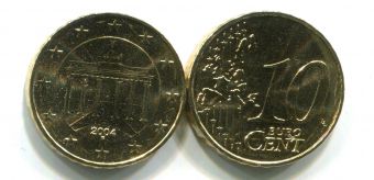 Германия 10 Центов 2004 F