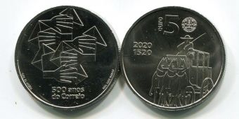 5 Евро Португалия 2020 Почта Португалии