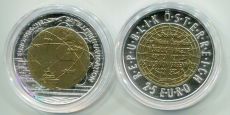 25 Евро Австрия 2006 Спутниковая навигация (монета в капсуле)