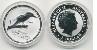 Доллар 2003 Кукабурра Серебро Пруф Унция