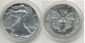 США Доллар 1986 год, Либерти, Серебро унция