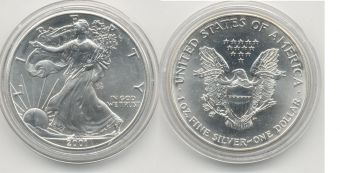 США Доллар 2001 год, Либерти, Серебро унция