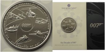 Великобритания 5 Фунтов 2024 Джеймс Бонд агент 007 