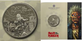 Великобритания 5 Фунтов 2025 Легенды рок музыки Айрон Мэйден Iron Maiden