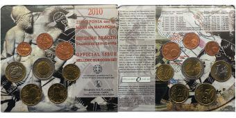 Греция 2010 Официальный годовой набор Евро монет