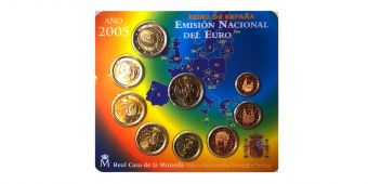 Испания 2005 Официальный годовой набор Евро монет (9 монет)          