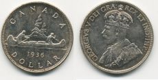 Доллар Канада 1936 год Серебро (2) 
