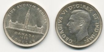 Доллар Канада 1939 год, Парламент, Серебро 