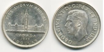Доллар Канада 1939 год, Парламент, Серебро 
