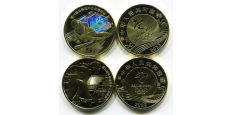 Китай 2 монеты 5 Юаней 2022 Зимняя Олимпиада в Пекине