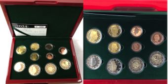 Люксембург 2024 Официальный годовой набор Евро монет Пруф (10 монет) 