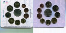 Италия 2016 Официальный Годовой набор + 5 Евро Бенедетто Кроче (10 монет)  