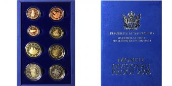 Сан-Марино 2008 Официальный Годовой набор Евро монет Пруф (8 монет) 