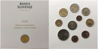 Словения 2026 Официальный Годовой набор Евро монет (10 монет)  