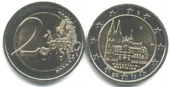 2 Евро Германия 2011 D Кельнский собор