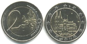 2 Евро Германия 2011 F Кельнский собор