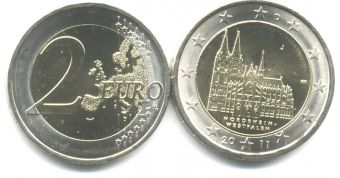 2 Евро Германия 2011 J Кельнский собор