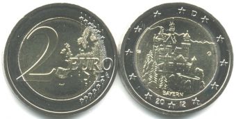 2 Евро Германия 2012 G замок Нойшванштайн