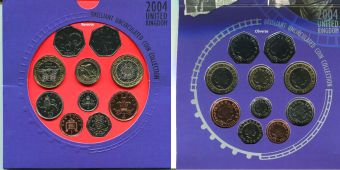 Великобритания Официальный Набор монет 2004
