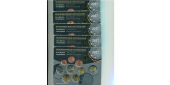 Германия 2017 ADFGJ Официальный годовой набор Евро монет