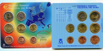 Испания 1999 Официальный годовой набор Евро монет