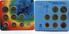 Испания 2002 Официальный годовой набор Евро монет (8 монет)            