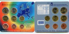 Испания 2004 Официальный годовой набор Евро монет (8 монет)             
