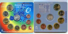 Испания 2008 Официальный годовой набор Евро монет Андалусия (8 монет)             