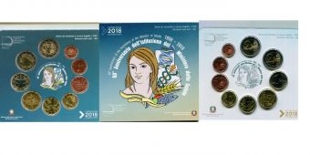Италия 2018 Официальный Годовой набор (9 монет) 