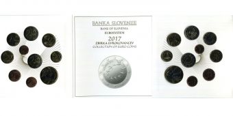 Словения 2017, Официальный Годовой набор Евро монет.