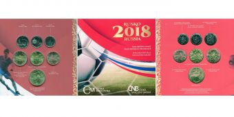 Чехия 2018 Официальный Годовой набор монет Чемпионат мира по Футболу в России