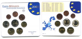 Германия 2003 A Официальный годовой набор Евро монет