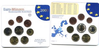 Германия 2003 F Официальный годовой набор Евро монет