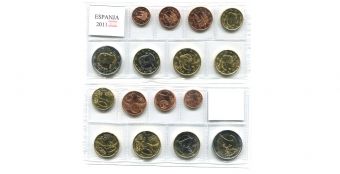 Годовой набор Евро монет Испания 2011