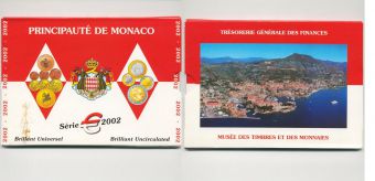 Официальный годовой набор Евро монет Монако 2002