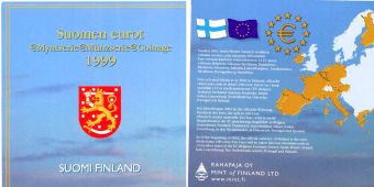 Финляндия 1999 Официальный Годовой набор Евро монет BU