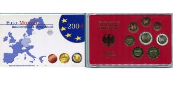 Германия 2004 D Официальный годовой набор монет Пруф