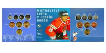 Чехия 2004 Официальный Годовой набор монет Хоккей