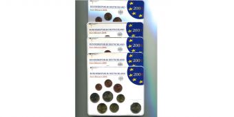 Германия 2008 ADFGJ Официальный годовой набор Евро монет