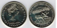 Доллар Канада 1985 Серебро Лось 