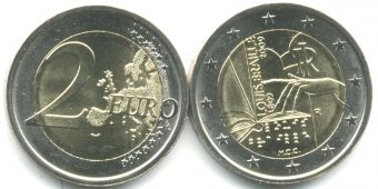 2 Евро Италия 2009 200 лет со дня рождения Луи Брайля