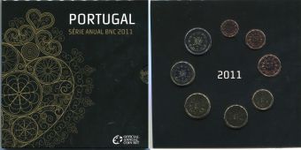 Португалия 2011 Официальный Годовой набор Евро монет.