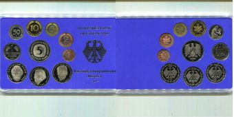 Германия 1998 D Официальный годовой набор монет Пруф