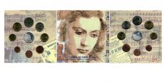 Греция 2010 Официальный годовой набор Евро монет + 10 Евро София Вемпо Серебро   