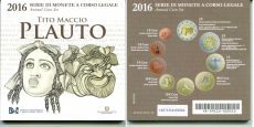 Италия 2016 Официальный Годовой набор Плавт (9 монет) 