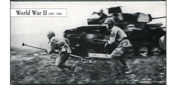 Набор монет 3 рубля 1991-1995 50 лет Победы, блистер (10 монет).