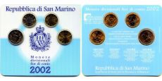 20 Центов + 50 Центов + 1 Евро + 2 Евро Сан-Марино 2002 Регулярные        